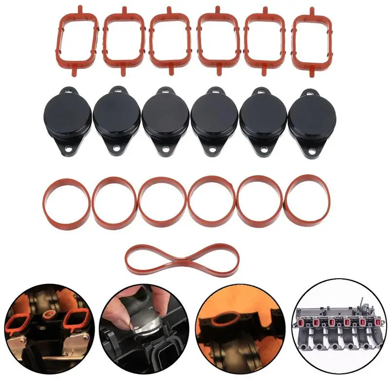 

19Pcs 33mm O-Rings Car Swirl Flap Bungs + Manifold Gaskets For BMW E39 E46 E53 E60 E90-E93 1999-2010 #11617790198