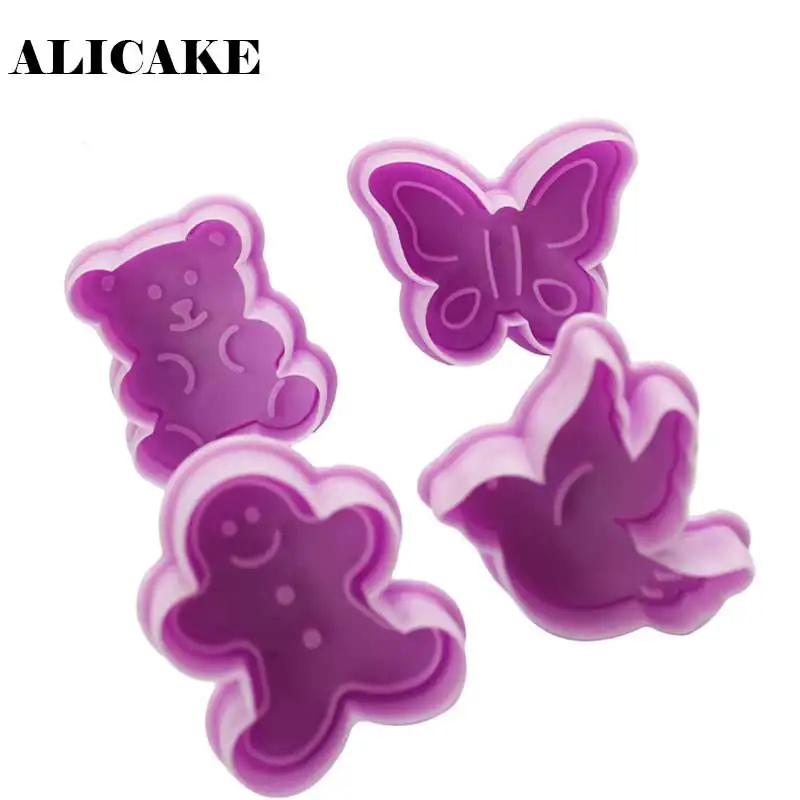 4Pcs/Set Sandwich Cutter Snowman Bear Birds Butterfly Cookie Cutter Koekjes Uitstekers Cake Decorating Tools Kurabiye Kaliplari
4Pcs/Set Sandwich Cutter Snowman Bear Birds Butterfly Cookie Cutter Koekjes Uitstekers Cake Decorating Tools Kurabiye Kaliplari