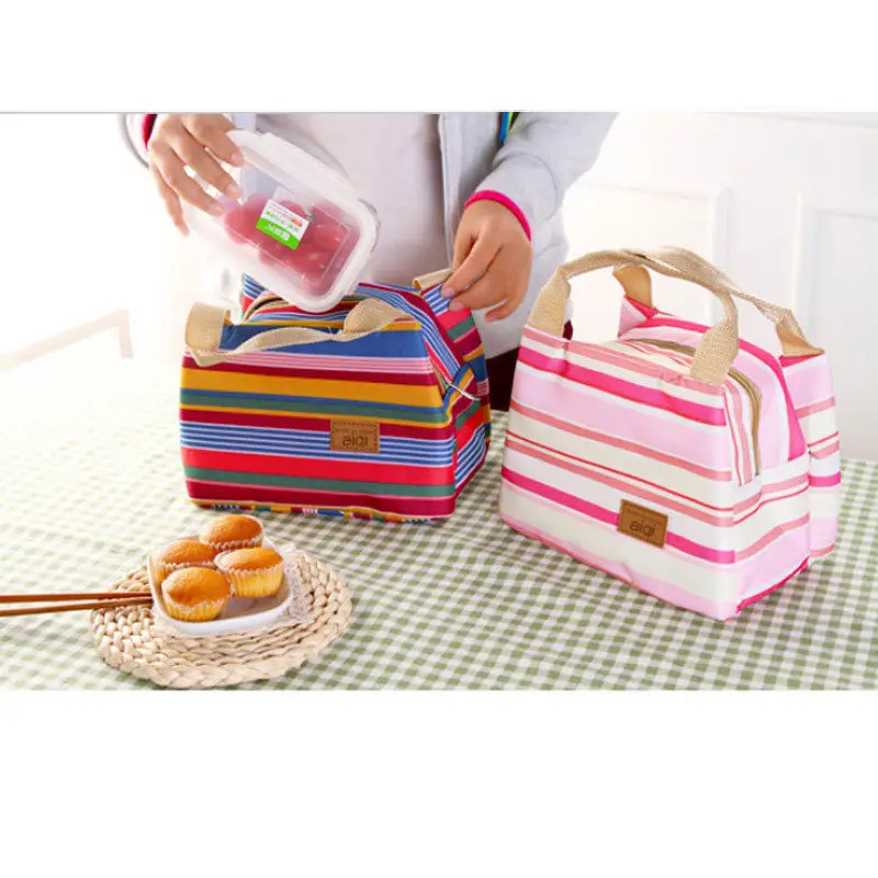 Women Men Kids Stripe Lunch Bags Portable Insulated Thermal Cooler Lunch Box Carry Tote Picnic Case
Women Men Kids Stripe Lunch Bags Portable Insulated Thermal Cooler Lunch Box Carry Tote Picnic Case
