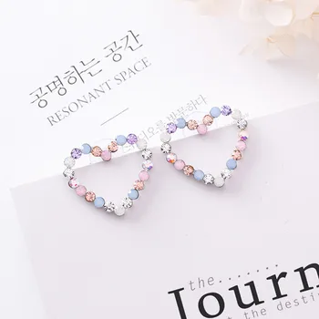 New Korean Hollow Multicolor Rhinestone Star Love Heart Stud Earrings for Women Cute Fashion Girl Ear Jewelry Brinco Gift 6G1006
New Korean Hollow Multicolor Rhinestone Star Love Heart Stud Earrings for Women Cute Fashion Girl Ear Jewelry Brinco Gift 6G1006