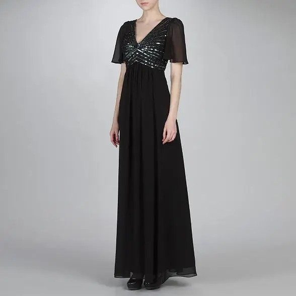 free shipping black long cap sleeve paillette robe de soiree 2014 new fashion vestido de festa imported party evening dress
free shipping black long cap sleeve paillette robe de soiree 2014 new fashion vestido de festa imported party evening dress