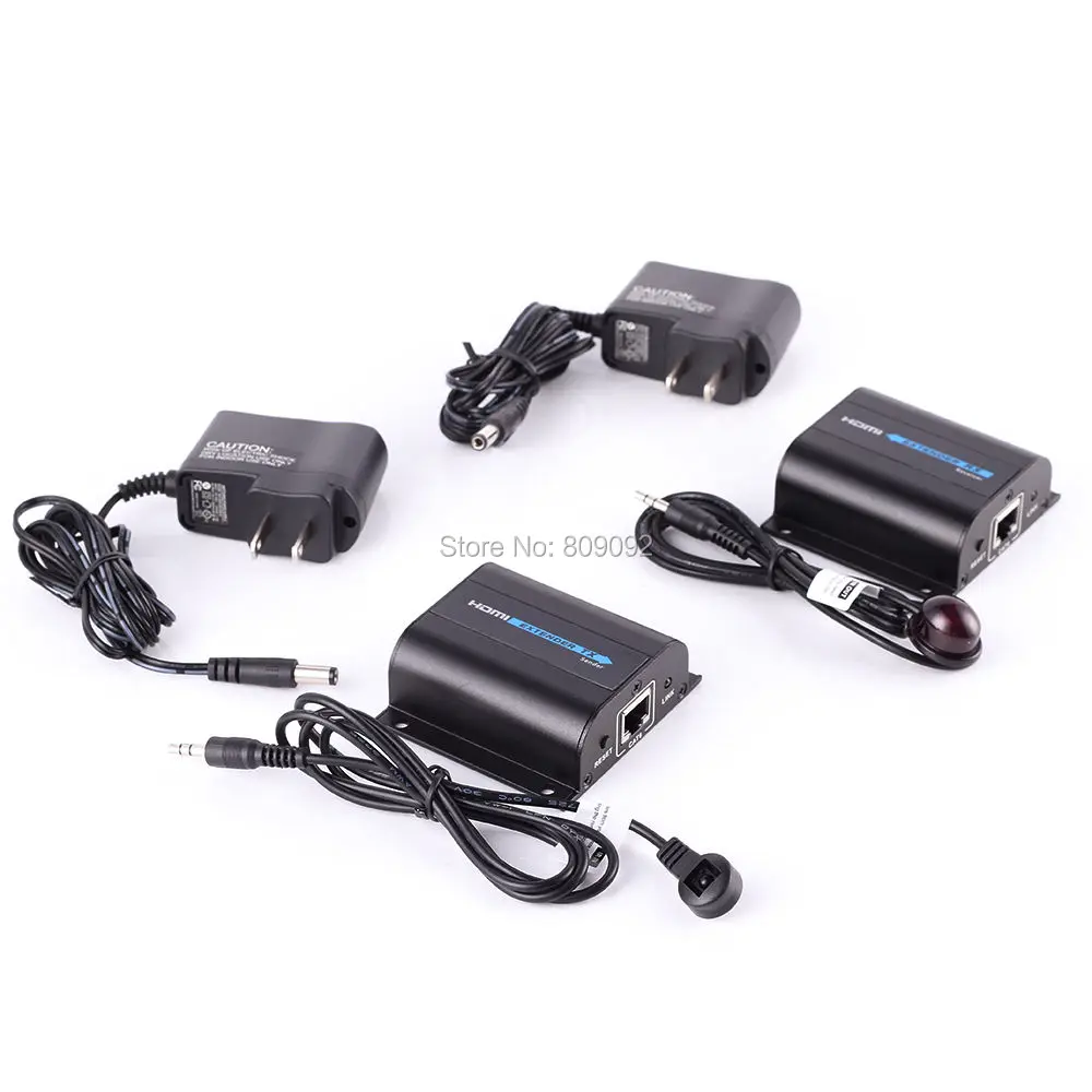 60M HDMI Extender Transmitter +Receiver Sender with RJ45 LAN Interface CAT6 Signal Network Cable For DVD PS3 Projector | Компьютеры и