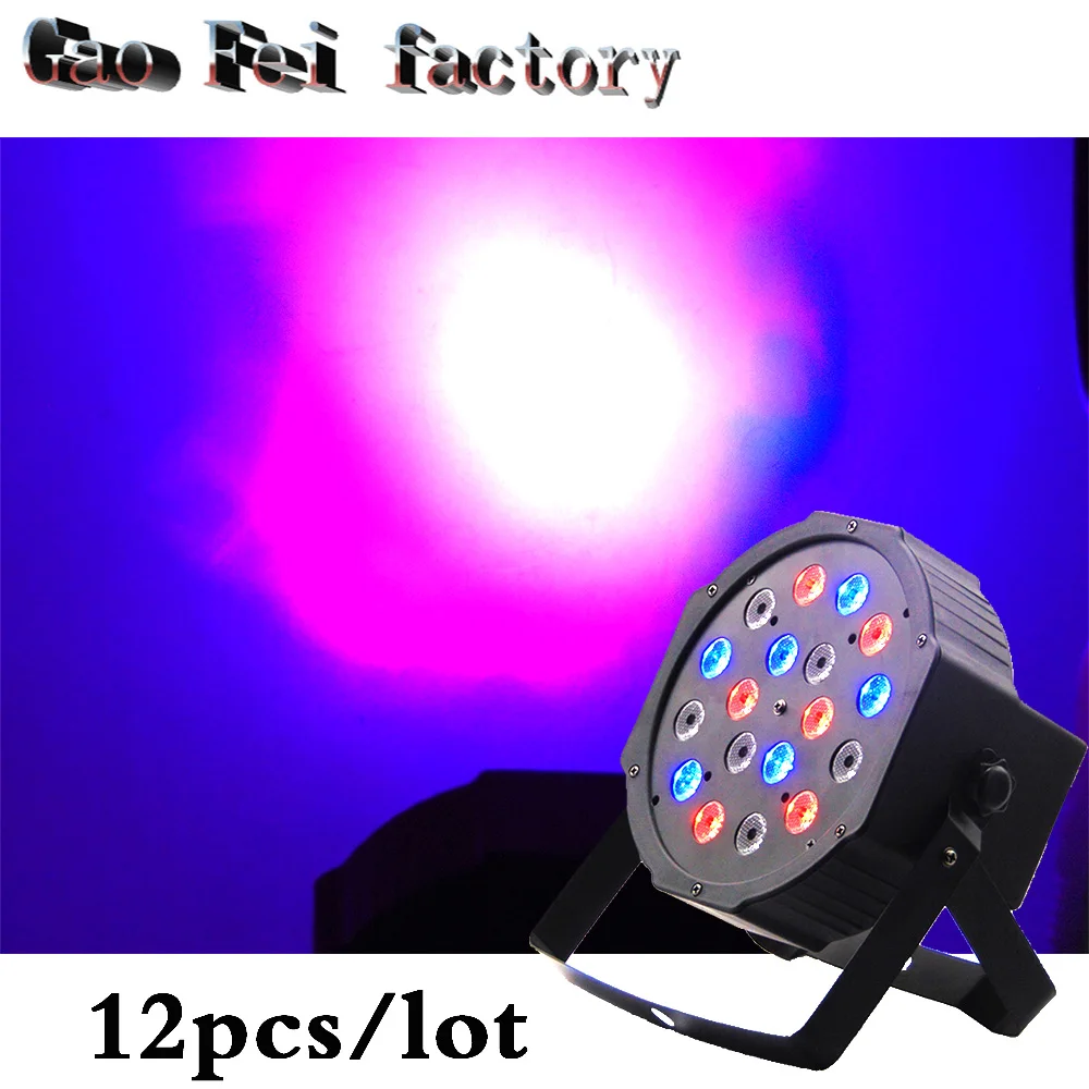 12pcs/lot 18W LED Flat Par Stage Lamp 8 channel RGB Par Light DMX512 dj disco KTV
12pcs/lot 18W LED Flat Par Stage Lamp 8 channel RGB Par Light DMX512 dj disco KTV
