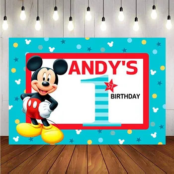 NeoBack Custom Cartoon Mickey Mouse First Birthday Photography Backdrop Boy Birthday Party Banner Studio Backdrop Photo
NeoBack Custom Cartoon Mickey Mouse First Birthday Photography Backdrop Boy Birthday Party Banner Studio Backdrop Photo