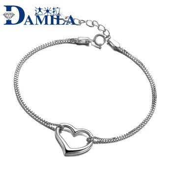 Fashion 100% genuine 925 Sterling Silver box chain heart bracelets for women Jewelry S925 silver flowers bracelets for ladies
Fashion 100% genuine 925 Sterling Silver box chain heart bracelets for women Jewelry S925 silver flowers bracelets for ladies