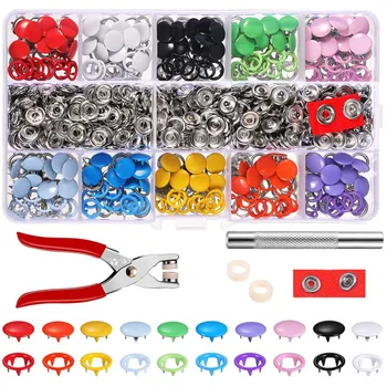 200pcs Colorful Solid Hollow Metal Prong Snap Buttons Grommet Fasteners Kit with Hand Pressure Plier Tools for DIY Crafts
200pcs Colorful Solid Hollow Metal Prong Snap Buttons Grommet Fasteners Kit with Hand Pressure Plier Tools for DIY Crafts