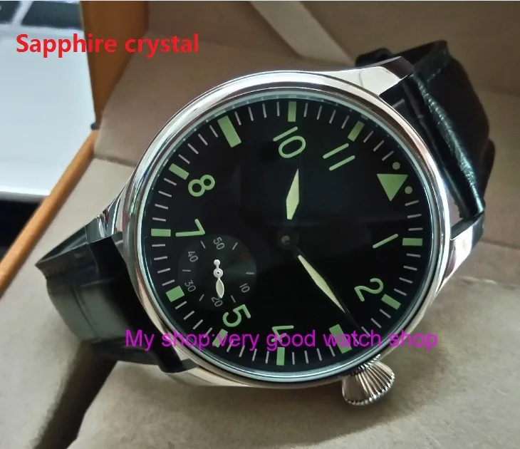 

Sapphire crystal green luminous 44mm parnis 6498 / ST3621 17 jewels Mechanical Hand Wind movement men's watches 403A