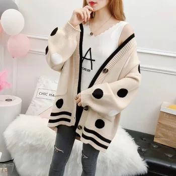 FXFURS 2019 Autumn Winter Sweater Coat Female Loose Soft Dot Sweaters Cardigans Women Knitting Cardigan Outwear Top for Girl
FXFURS 2019 Autumn Winter Sweater Coat Female Loose Soft Dot Sweaters Cardigans Women Knitting Cardigan Outwear Top for Girl
