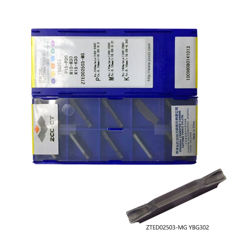 10 шт. ZTED02503 MG YBG302 ZCC.CT отрезная пластина для нержавеющей стали вставка токарных