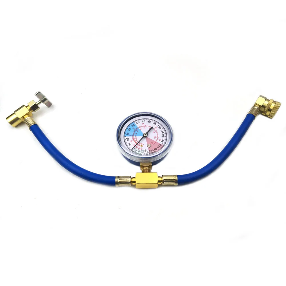 R134A Car Air Conditioning Refrigerant Charge Hose with Gauge Universal A/C Recharge Measuring Kit with 1/2 Can Opener Tap
R134A Car Air Conditioning Refrigerant Charge Hose with Gauge Universal A/C Recharge Measuring Kit with 1/2 Can Opener Tap