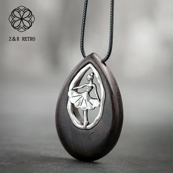 Dancing Girl Pendant Necklace Jewelry For Women Sandalwood Sweater Accessories Wood Fashion Elegant Hollow Decoration Wholesale
Dancing Girl Pendant Necklace Jewelry For Women Sandalwood Sweater Accessories Wood Fashion Elegant Hollow Decoration Wholesale