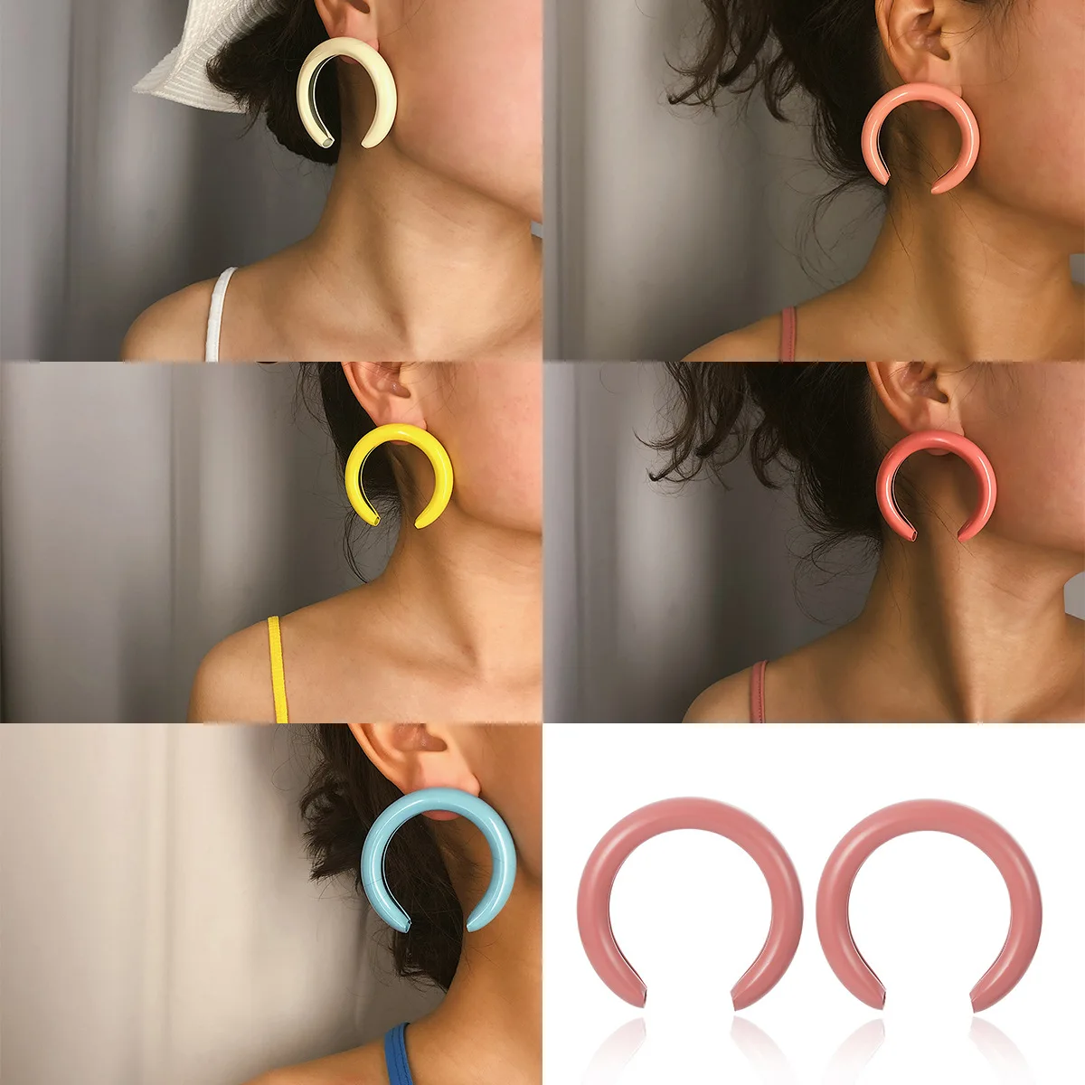 2019 Vintage Fashion Women Jewelry Candy Color Geometric Letter C Stud Earrings For Women Ladies Retro Sickle Earrings Jewelry
2019 Vintage Fashion Women Jewelry Candy Color Geometric Letter C Stud Earrings For Women Ladies Retro Sickle Earrings Jewelry