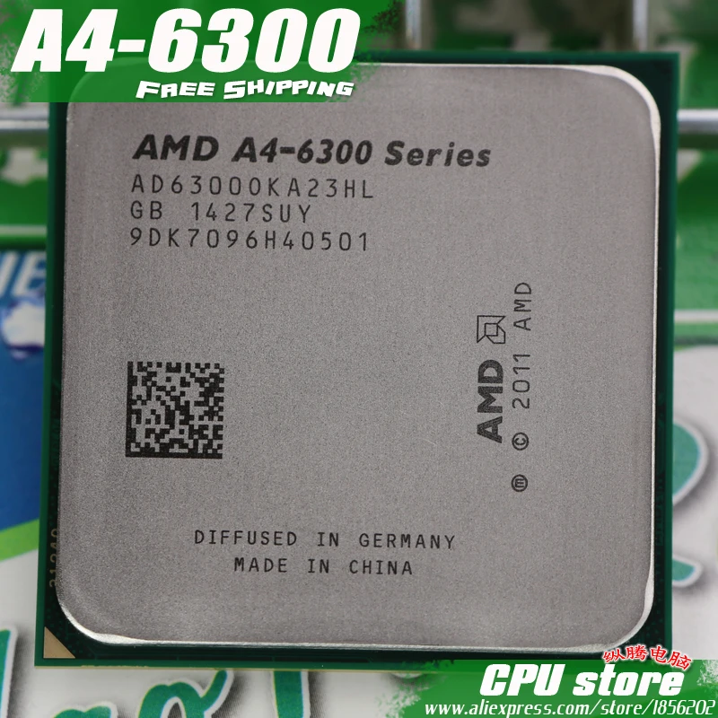 AMD A4 6300 Dual-core FM2 3.7GHz 1MB 65W CPU processor pieces A4-6300 APU Integrated graphics, sell A4 5300