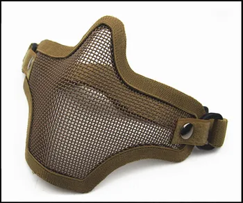 Party mask V1 single mud-colored soft steel wire mesh half face protective mask field protective gear for sports goggles TAN
Party mask V1 single mud-colored soft steel wire mesh half face protective mask field protective gear for sports goggles TAN