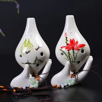 Ceramic Ocarina Flute 6 Holes Alto C Crack Pattern Hand Drawing Professional Porcelain Ocarina Kiln-fired Handmade Ocarina 
Ceramic Ocarina Flute 6 Holes Alto C Crack Pattern Hand Drawing Professional Porcelain Ocarina Kiln-fired Handmade Ocarina