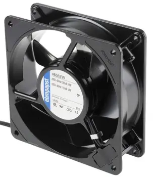 Ebmpapst 4656ZW cooling fan size 119 x 119 x 38mm 19W 230V AC air flow 160m3/h 2650rpm Axial fan 
Ebmpapst 4656ZW cooling fan size 119 x 119 x 38mm 19W 230V AC air flow 160m3/h 2650rpm Axial fan