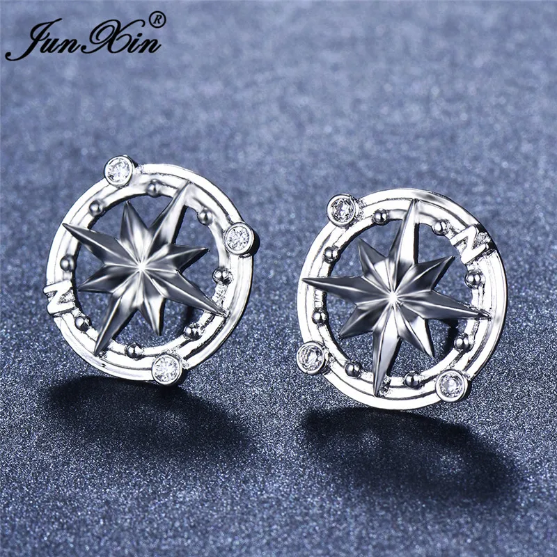 Cute Boho Female 925 Sterling Silver Stud Earrings Fashion Big Compass Earrings Zircon Stone Wedding Earrings For Women
Cute Boho Female 925 Sterling Silver Stud Earrings Fashion Big Compass Earrings Zircon Stone Wedding Earrings For Women