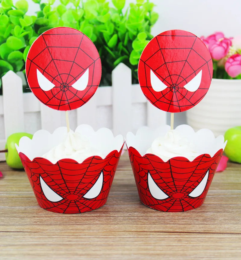 24pcs Spiderman Cake Dessert Inserted Card Toppers Cartoon Decoration Card Cupcake Inserts Card Birthday For Kids Party Supplies
24pcs Spiderman Cake Dessert Inserted Card Toppers Cartoon Decoration Card Cupcake Inserts Card Birthday For Kids Party Supplies