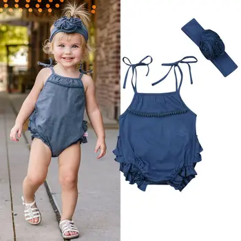 Lovely Newborn Baby Girls Back Button Strappy Romper Jumpsuit Headband Outfits Set Sunsuit Summer Casual 2PCS
Lovely Newborn Baby Girls Back Button Strappy Romper Jumpsuit Headband Outfits Set Sunsuit Summer Casual 2PCS