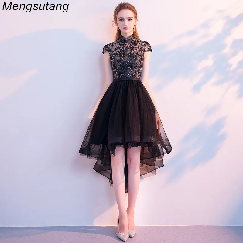 Robe de soiree Black lace up vestido de festa evening dress with Appliques Short Front Long Back Party Dresses prom dresses
Robe de soiree Black lace up vestido de festa evening dress with Appliques Short Front Long Back Party Dresses prom dresses