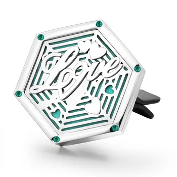New Hexagon LOVE Air Freshener Magnet Diffuser Vent Clip 316L Stainless Steel Aromatherapy Lockets Essential Oil Car Diffuser
New Hexagon LOVE Air Freshener Magnet Diffuser Vent Clip 316L Stainless Steel Aromatherapy Lockets Essential Oil Car Diffuser
