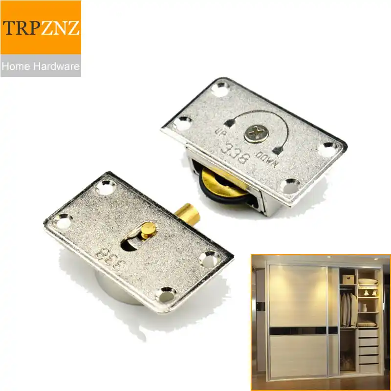 Model338 Wardrobe Sliding Door Track Wheel Alloy With Bearing