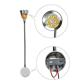 2pcs LED Wall Lamp, Geekeep 5W Led Light with Long Flexible Gooseneck for Bedside, Bathroom, Wall Lighting with ON/Off Switch
2pcs LED Wall Lamp, Geekeep 5W Led Light with Long Flexible Gooseneck for Bedside, Bathroom, Wall Lighting with ON/Off Switch