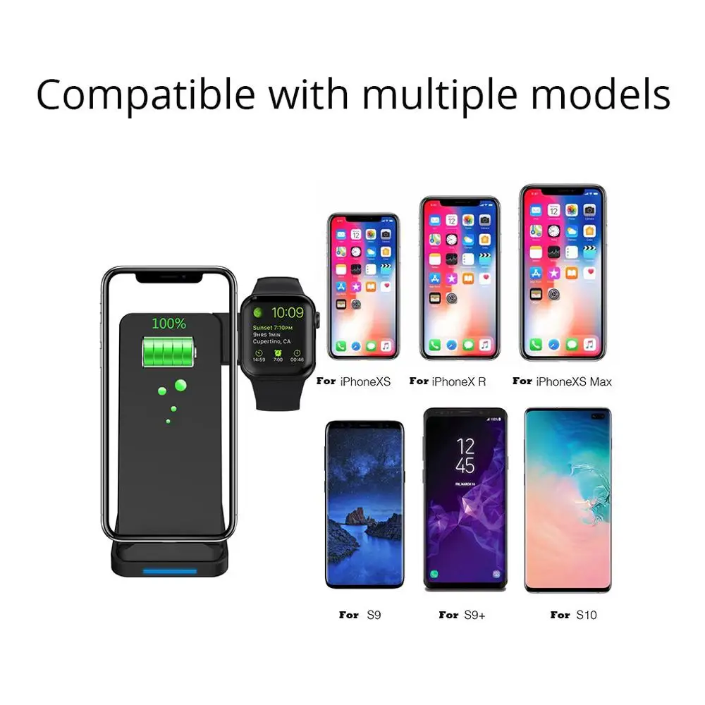 10W Qi Wireless Charger for Samsung Fast Charging Holder Pad Dock Stand for Apple Watch USB Wireless Charging for iPhone X XS *7
10W Qi Wireless Charger for Samsung Fast Charging Holder Pad Dock Stand for Apple Watch USB Wireless Charging for iPhone X XS *7