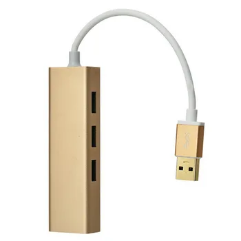 Aluminum Alloy USB 3.0 to RJ45 10/100Mbps Ethernet USB 3.0 HUB Adapter Siliver/Golden
Aluminum Alloy USB 3.0 to RJ45 10/100Mbps Ethernet USB 3.0 HUB Adapter Siliver/Golden