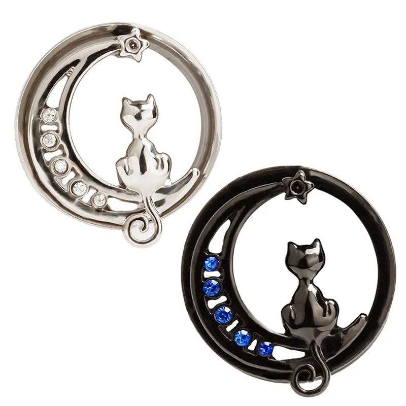 Cute Mental Surgical Steel Ear Tunnel Ear Reamer Cat Ear Plug Crystal Gauges Body Piercing Jewelry Ear Expander 8-16mm
Cute Mental Surgical Steel Ear Tunnel Ear Reamer Cat Ear Plug Crystal Gauges Body Piercing Jewelry Ear Expander 8-16mm