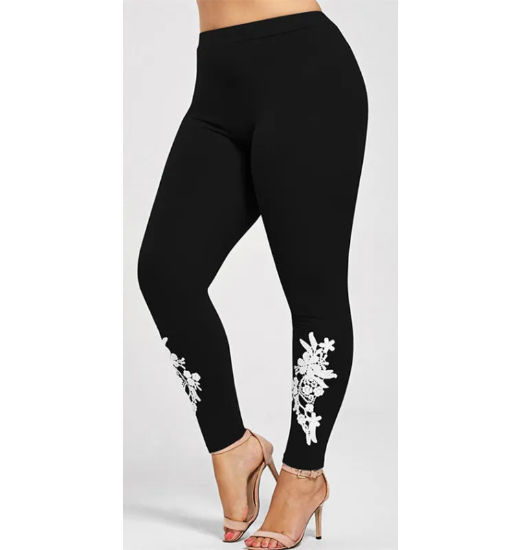 New XXL XXXL 4XL Women Leggings Embroidered Flowers Leggins High Waist Elastic Black Sexy Skinny Leggings For Women
New XXL XXXL 4XL Women Leggings Embroidered Flowers Leggins High Waist Elastic Black Sexy Skinny Leggings For Women