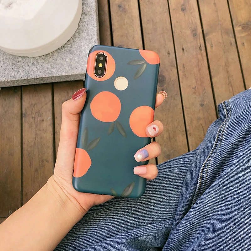 

Matte Phone Cases for Xiaomi Mi 6 6X 8 8SE 8lite 9 9SE Fruit orange soft cover for Xiaomi Mix2s back case fundas Capa