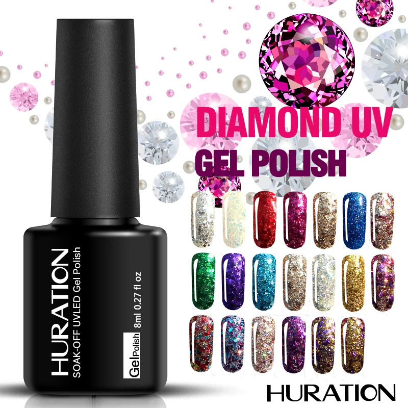 Huration Professional Diamond Gloss Sequin Glitter Nail Gel Polish 3D Diamond Adhesive UV LED Soak Off Gel Varnish Foil Manicure
Huration Professional Diamond Gloss Sequin Glitter Nail Gel Polish 3D Diamond Adhesive UV LED Soak Off Gel Varnish Foil Manicure