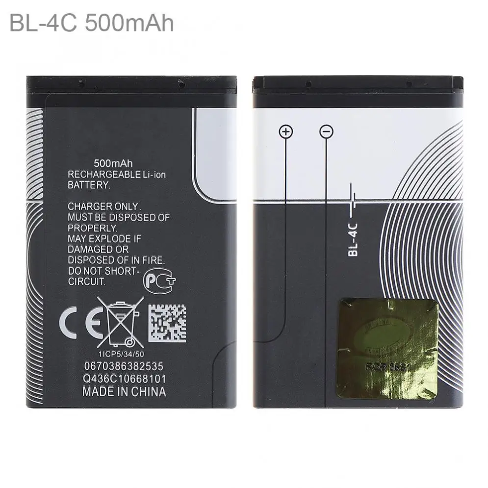 BL-4C 3.7V 500mAh Phone Built-in Rechargeable Li-ion Replacement Battery for Nokia 6300 6100 X2 6101 2220s 2690 7200
BL-4C 3.7V 500mAh Phone Built-in Rechargeable Li-ion Replacement Battery for Nokia 6300 6100 X2 6101 2220s 2690 7200