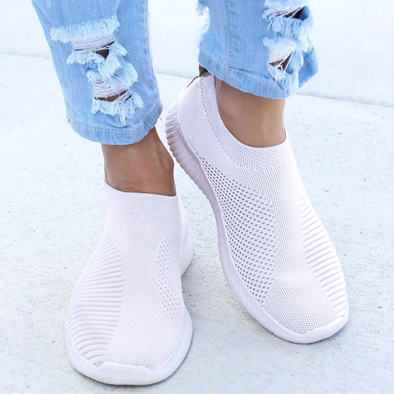 Women Sneakers Female Knitted Vulcanized Shoes Casual Slip On Ladies Flat Shoe Mesh Trainers Soft Walking Footwear Zapatos Mujer
Women Sneakers Female Knitted Vulcanized Shoes Casual Slip On Ladies Flat Shoe Mesh Trainers Soft Walking Footwear Zapatos Mujer