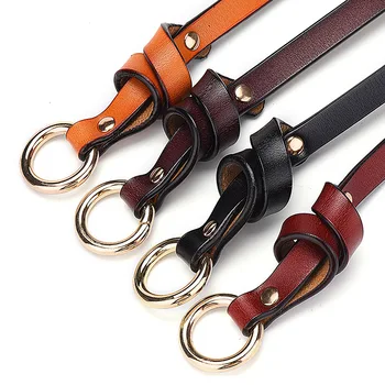 Woman Genuine Leather Belt Summer New Ladies Slim Fine Leather Belts Pure Leather Knot Decorative Dress Simple Cowhide Belt
Woman Genuine Leather Belt Summer New Ladies Slim Fine Leather Belts Pure Leather Knot Decorative Dress Simple Cowhide Belt