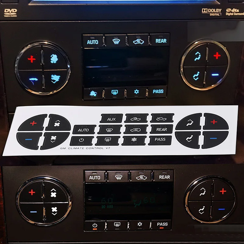 AC Dash Button Repair Kit Sticker For Select GM Vehicles Fix Ruined Faded A/C Controls DXY88
AC Dash Button Repair Kit Sticker For Select GM Vehicles Fix Ruined Faded A/C Controls DXY88