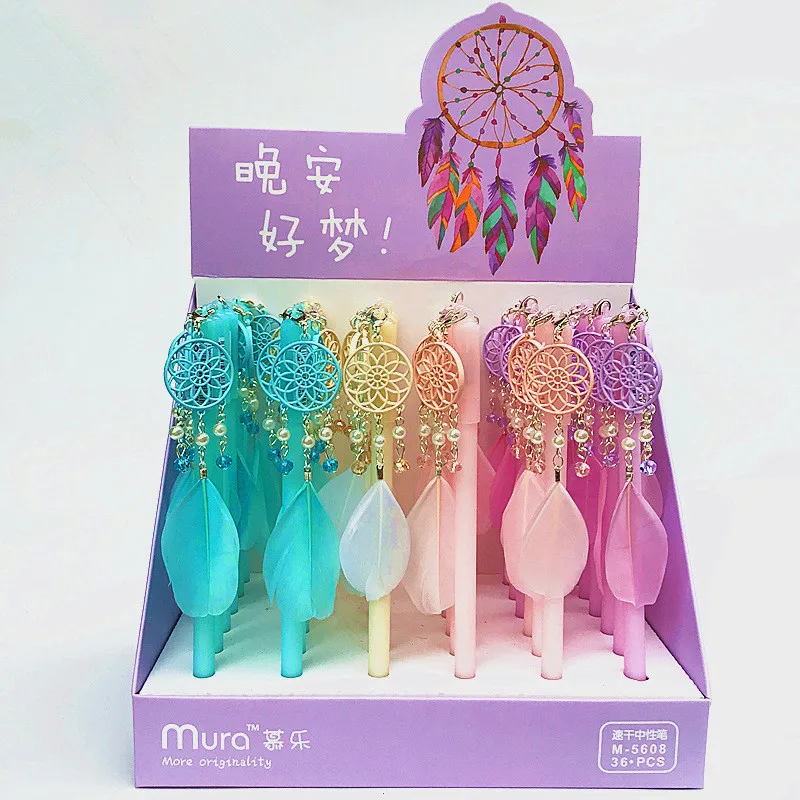 36pcs/lot creative pearl feather pendant Gel Pens sign Pens quick-dry School Office Supplies promotion party Gifts water pen
36pcs/lot creative pearl feather pendant Gel Pens sign Pens quick-dry School Office Supplies promotion party Gifts water pen