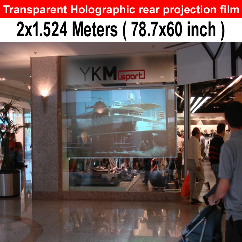 Fast Shipping 78.7 X 60INCH High Resolution Holographic Adhesive Rear Projection Foil For Transparent Window Displays
Fast Shipping 78.7 X 60INCH High Resolution Holographic Adhesive Rear Projection Foil For Transparent Window Displays