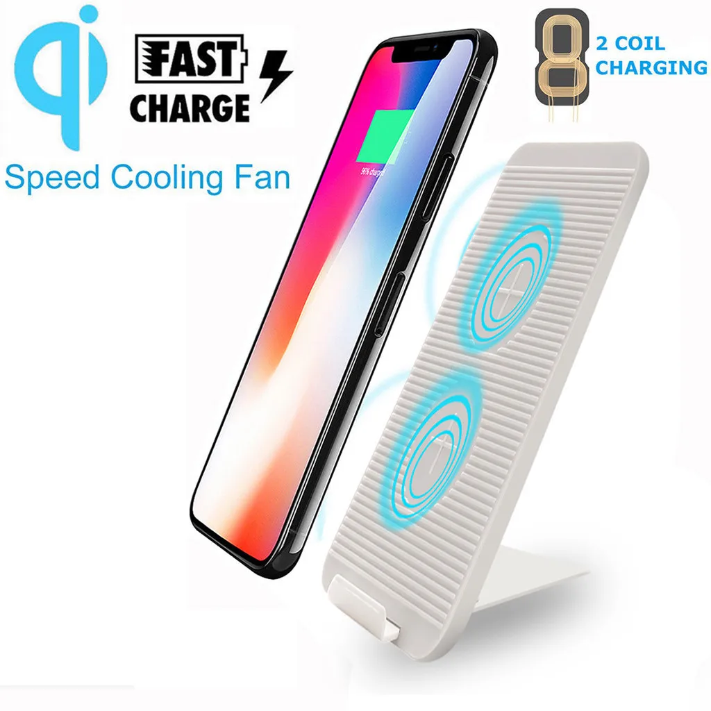 wireless charger For iPhone X For Samsung S9 2 Coils Wireless Charger Qi fast charger Stand quick charge charging board z85
wireless charger For iPhone X For Samsung S9 2 Coils Wireless Charger Qi fast charger Stand quick charge charging board z85