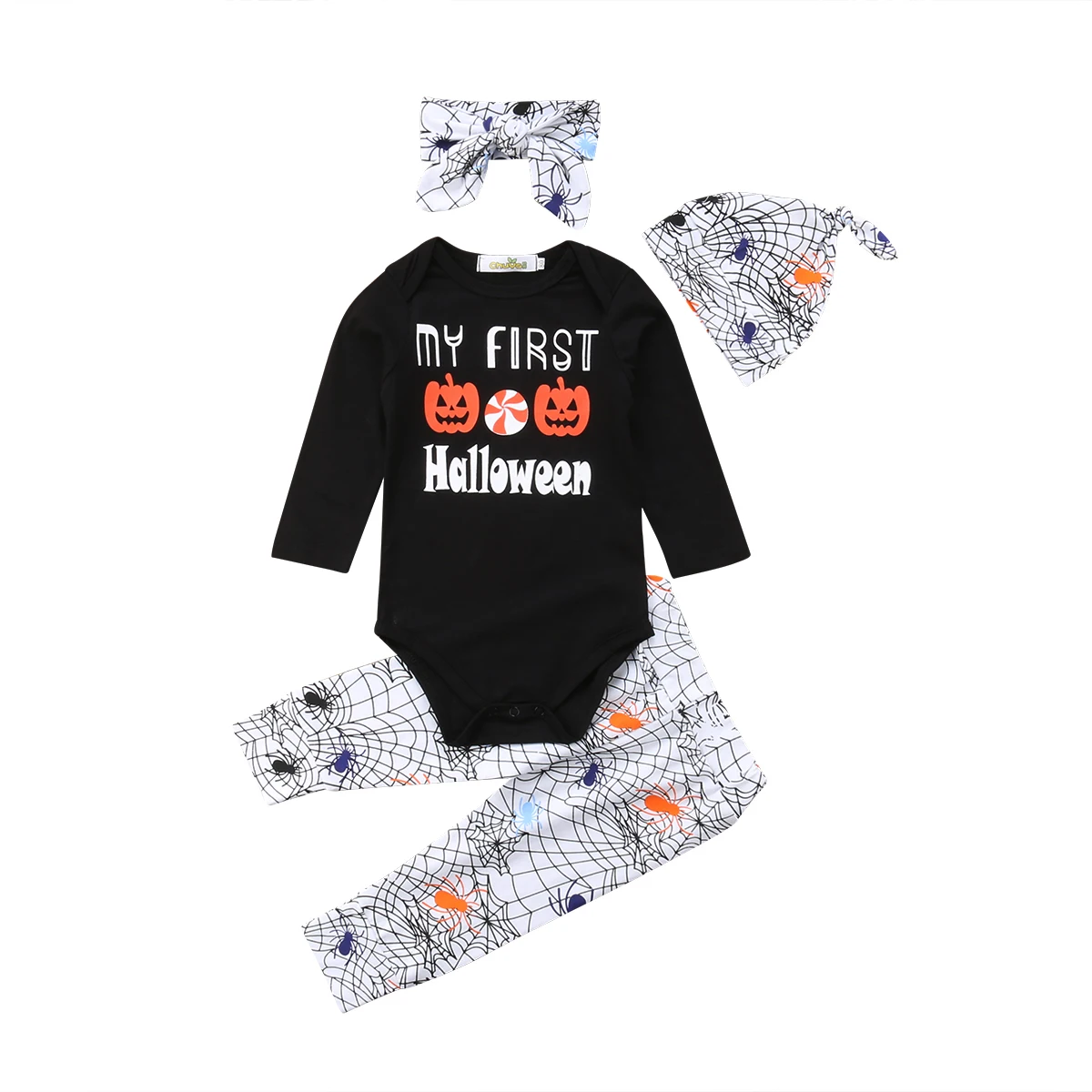 4pcs Set Toddler Baby Boy Girl Long Sleeve Halloween Romper+ Pants+ Hat Coming Home Outfit Set Boys Clothing Set
4pcs Set Toddler Baby Boy Girl Long Sleeve Halloween Romper+ Pants+ Hat Coming Home Outfit Set Boys Clothing Set