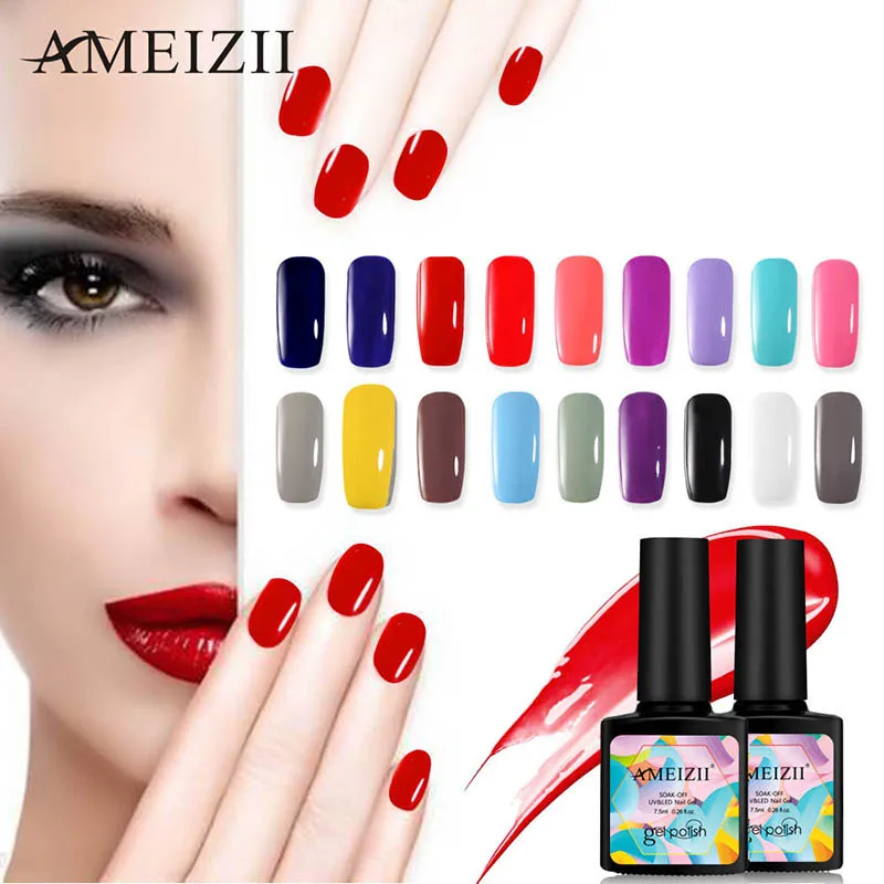 AMEIZII Pure Color 7.5 ML UV Nail Polish Professional Art Design Manicure Soak Vernis Coat Base Top Gel Nail Lacquer 001-112
AMEIZII Pure Color 7.5 ML UV Nail Polish Professional Art Design Manicure Soak Vernis Coat Base Top Gel Nail Lacquer 001-112