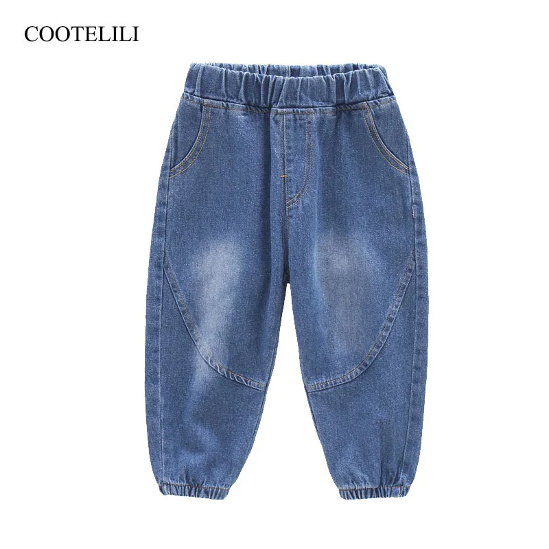 

COOTELILI Fashion Jeans For Girls Boys Blue Children's Jeans Autumn 2019 Kids Boys Pants Baby Girl Boys Trouser Children Clothes