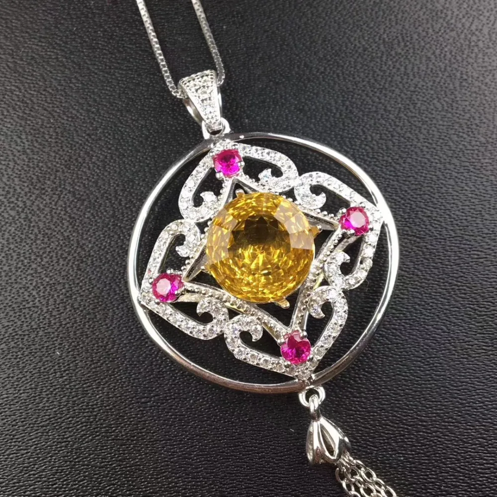 natural yellow crystal gem Pendant natural citrine pendant necklace S925 silver Retro round lucky Tassels girl party jewelery
natural yellow crystal gem Pendant natural citrine pendant necklace S925 silver Retro round lucky Tassels girl party jewelery
