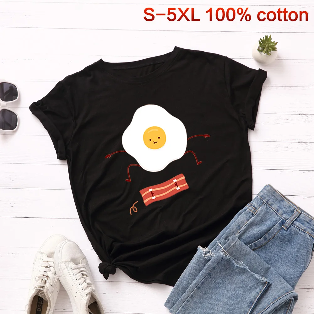 SINGRAIN Women Summer Cute T shirt Omelette Pattern Cartoon female t-shirt plus size fashion loose casual women tops tee shirt
SINGRAIN Women Summer Cute T shirt Omelette Pattern Cartoon female t-shirt plus size fashion loose casual women tops tee shirt