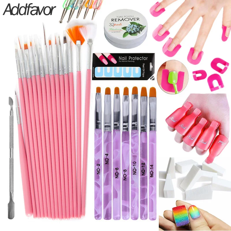 AddFavor Nail Ar Tools Set Nail Polish Brushes Dotting Tool Cuticle Pusher Soak Polish Remover Wrap Wipe Gel Painting Fence Tape
AddFavor Nail Ar Tools Set Nail Polish Brushes Dotting Tool Cuticle Pusher Soak Polish Remover Wrap Wipe Gel Painting Fence Tape