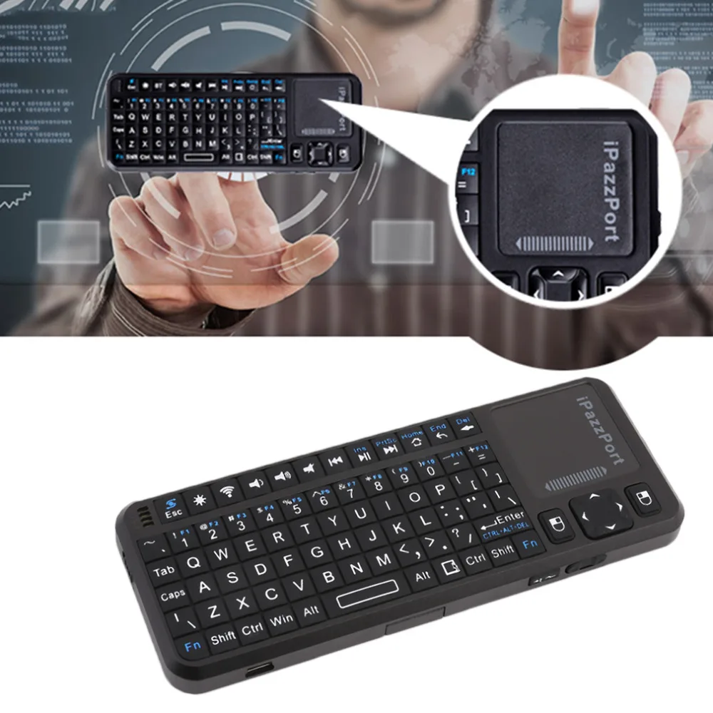 

iPazzPort KP-810-10AS Wireless Handheld Keyboard 2.4GHZ Portable Size Keyboard Support Multi-Language For Android Hot Sale