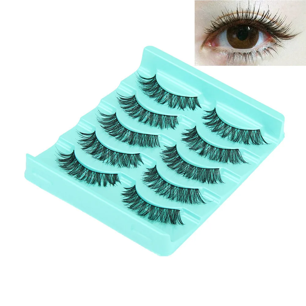 

Hot New 5 Pair/Lot Crisscross False Eyelashes Extension Handmade Black Voluminous Makeup faux cils maquiagem cilio kirpik 7.18