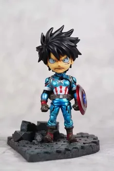 13CM Japanese anime figure one piece Cos Captain American Luffy action figure collectible model toys for boys
13CM Japanese anime figure one piece Cos Captain American Luffy action figure collectible model toys for boys