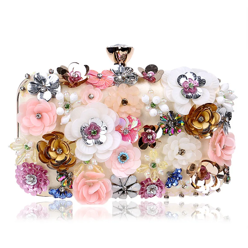 Women's Evening Clutches with Colorful Flowers and Pearls, Popular In Europe and America,chain Bag
Women's Evening Clutches with Colorful Flowers and Pearls, Popular In Europe and America,chain Bag